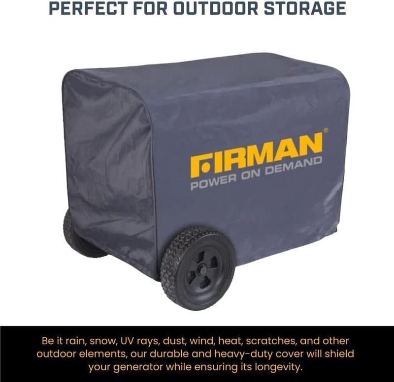 Firman 1009 Large Portable Generator Cover, Heavy Duty Waterproof Vinyl, Double Insulated Protection for Generators 5000 Watts and above, with Drawstring Closure and Secure Pull Cord - Image 4